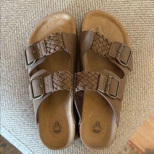 White Mountain Brown Sandals